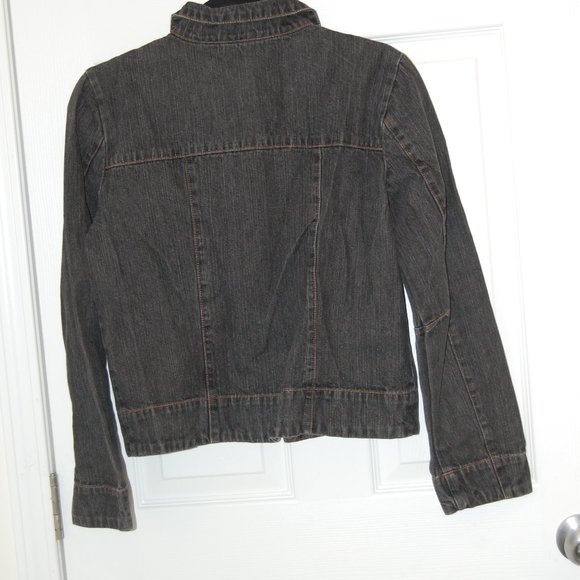 Faded Glory 1972 Women's Dark Blue Denim Zipper Front Jacket Size Large - Picture 12 of 16